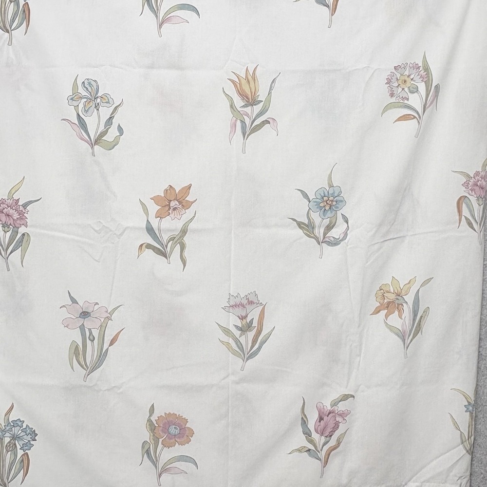 Vintage Martex Floral Full Sheet Set No Iron Percale USA 4 Pc Cottagecore